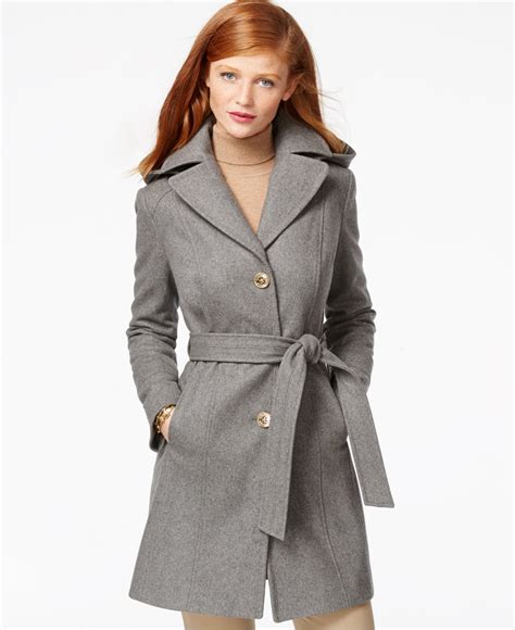 michael kors wool belted walker coat|Michael Kors men's wool coat.